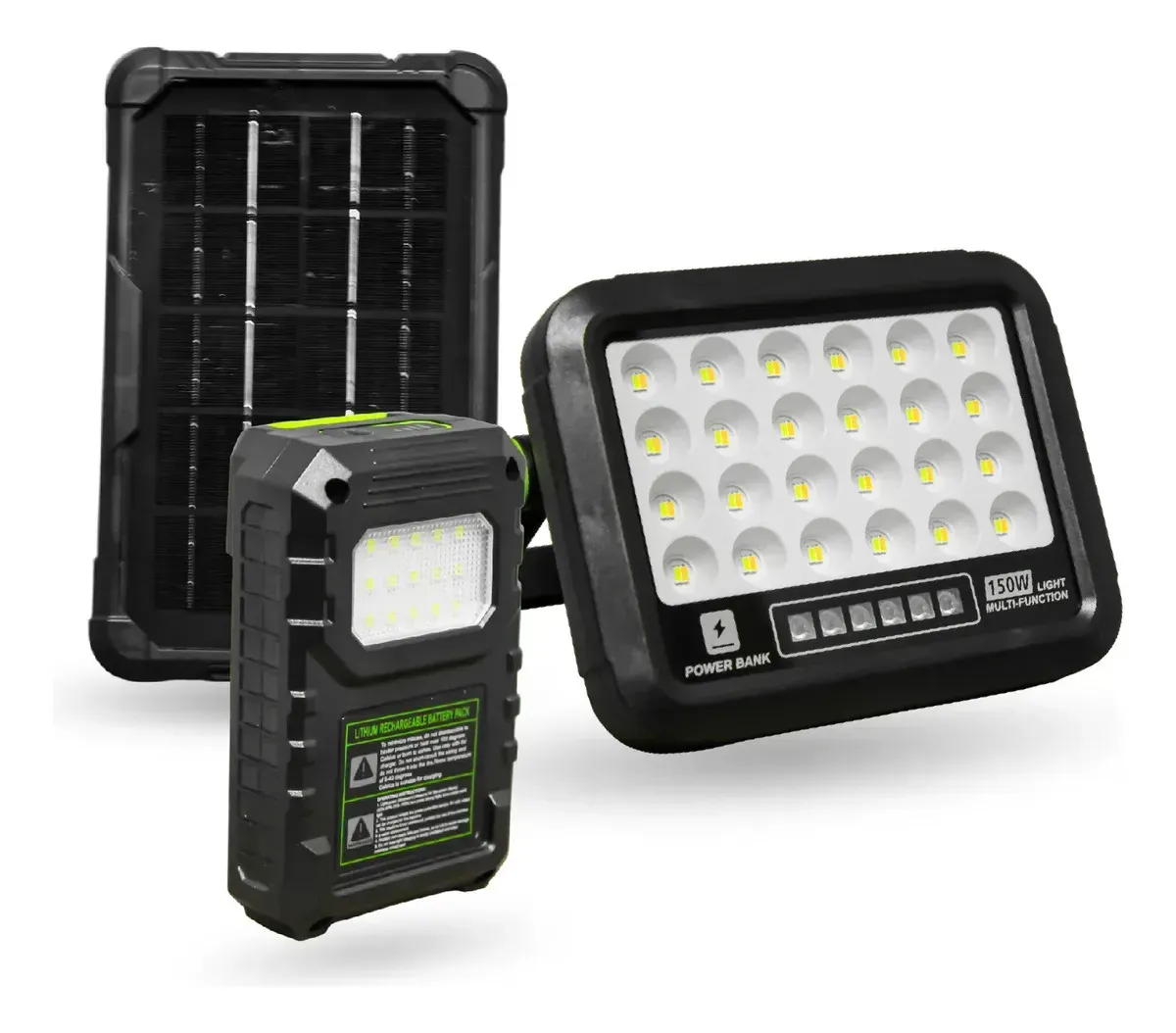 Reflector Led Solar 150w Profesional Power Bank 4500mah Lámpara Emergencia 4 Modos img #1