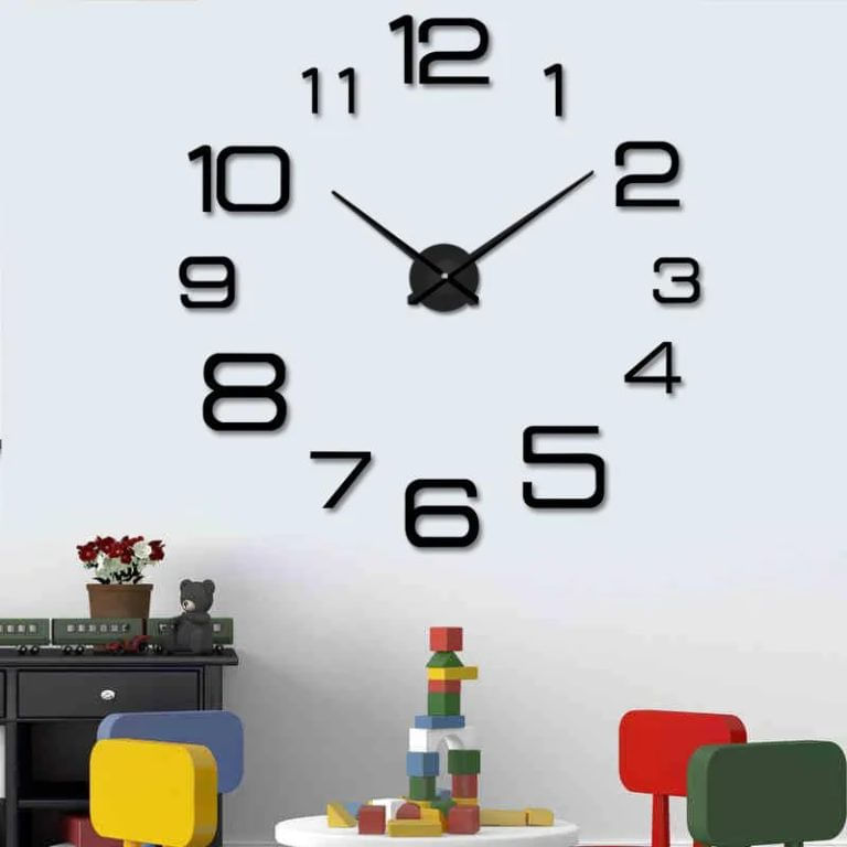 Reloj De Pared Decorativo Adhesivo 3d Clasic img #4