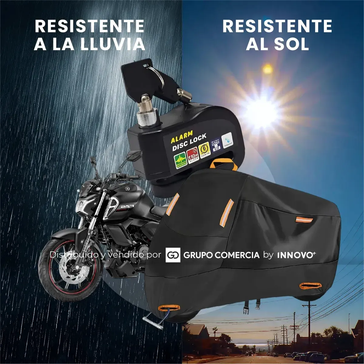 Pijama Moto Xxxl Motos Grandes Alto Cilindraje Impermeable Con Candado Negro img #3