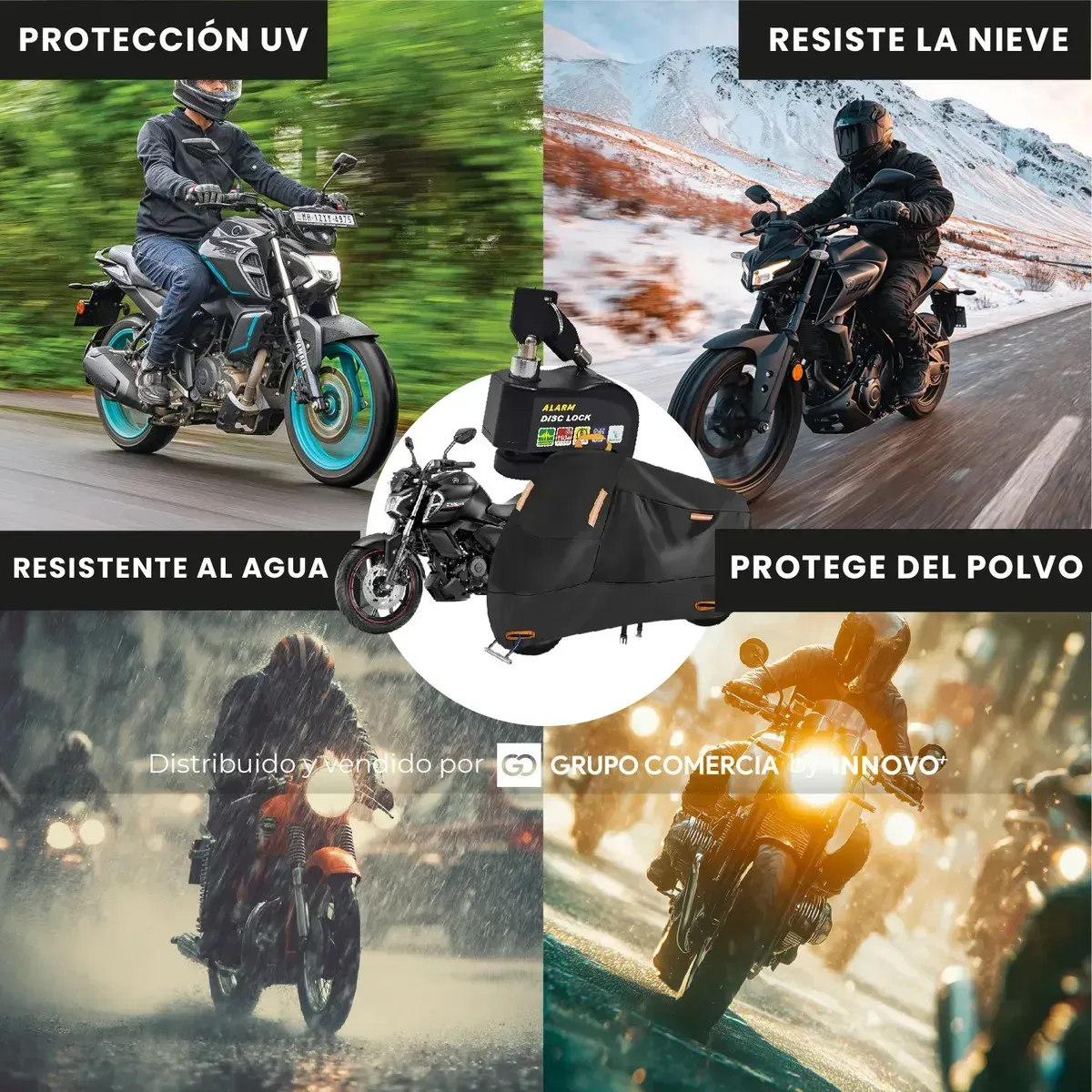Pijama Moto Xxxl Motos Grandes Alto Cilindraje Impermeable Con Candado Negro img #9