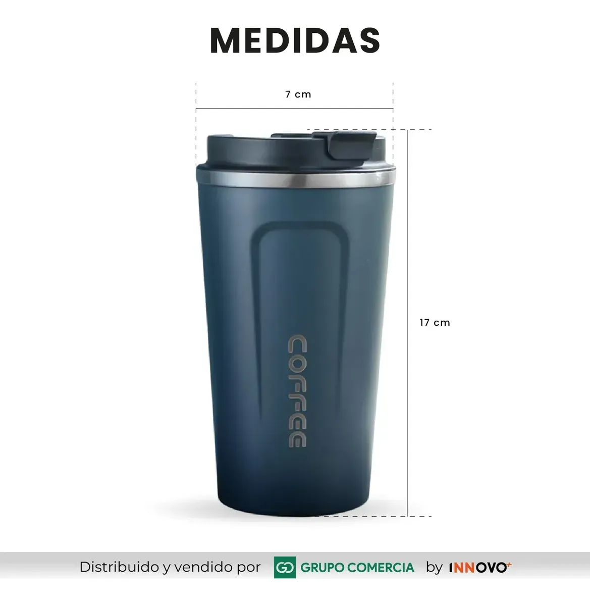 Vaso Termo Inteligente 510ml Acero Inoxidable Pantalla Led Táctil Azul img #5