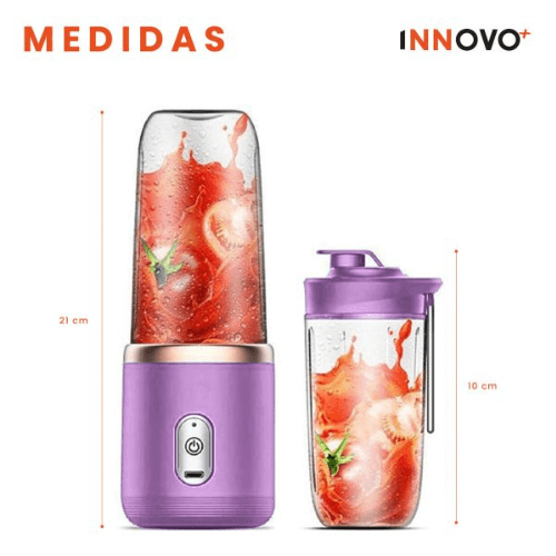 Mini Licuadora Para Batidos Rápidos De Bolso Recargable 400 Ml Innovo Home img #2
