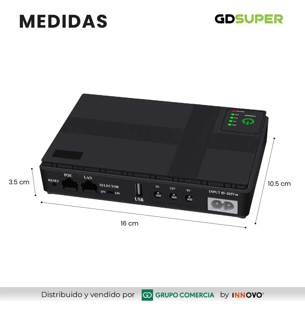 Mini Ups Gdsuper 20.000mah Respaldo De Energía Para Router Modem Y Cámara Negro Negro img #2