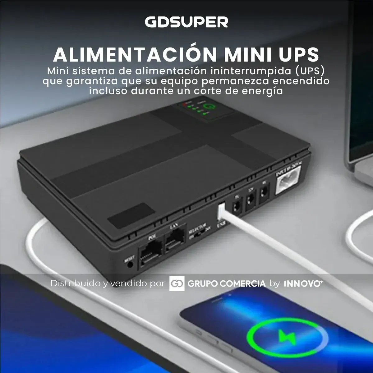 Mini Ups Gdsuper 20.000mah Respaldo De Energía Para Router Modem Y Cámara Negro Negro img #4