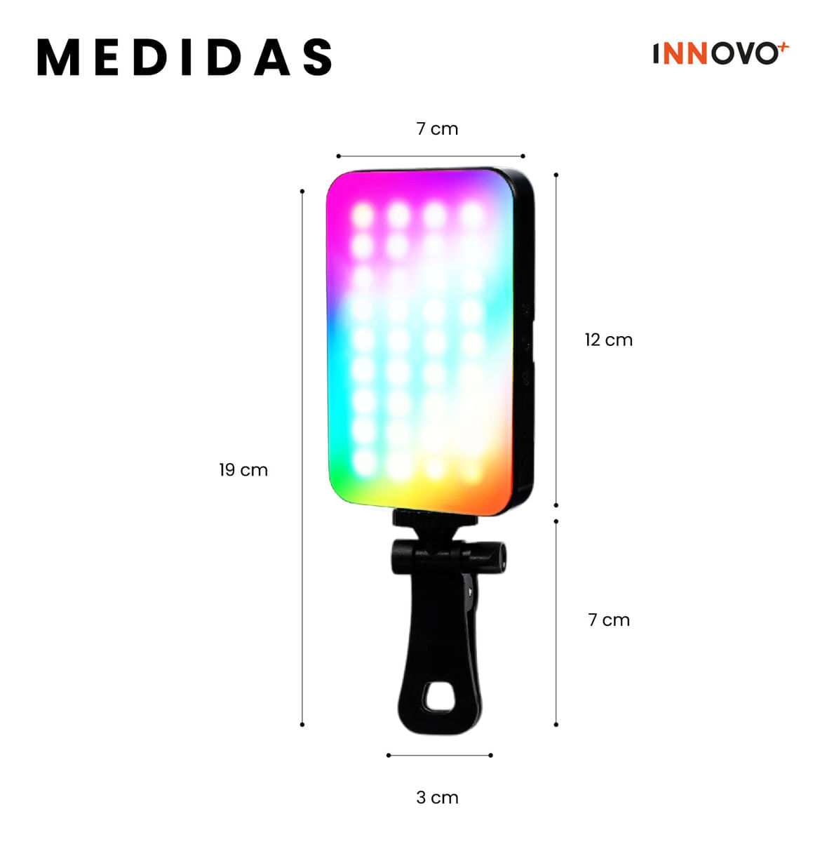 Luz Led Portátil Rgb Spot Mini Para Celular Y Laptop 96 Leds Iluminación Regulable img #2