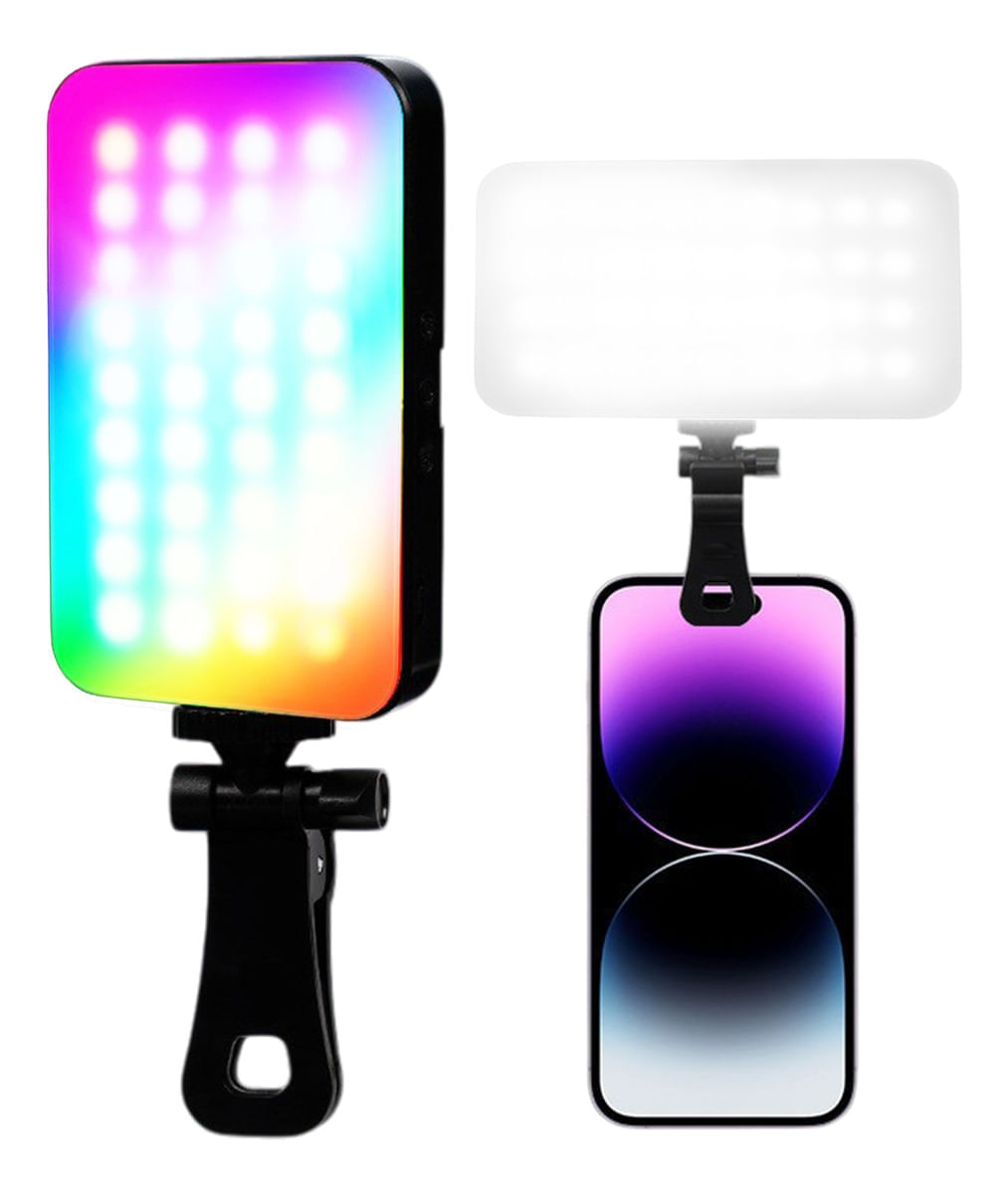 Luz Led Portátil Rgb Spot Mini Para Celular Y Laptop 96 Leds Iluminación Regulable img #1