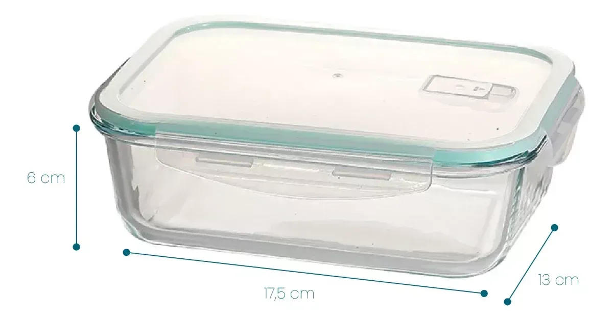Refractaria Vidrio 900 Ml Porta Comidas Válvula Libre Bpa img #2