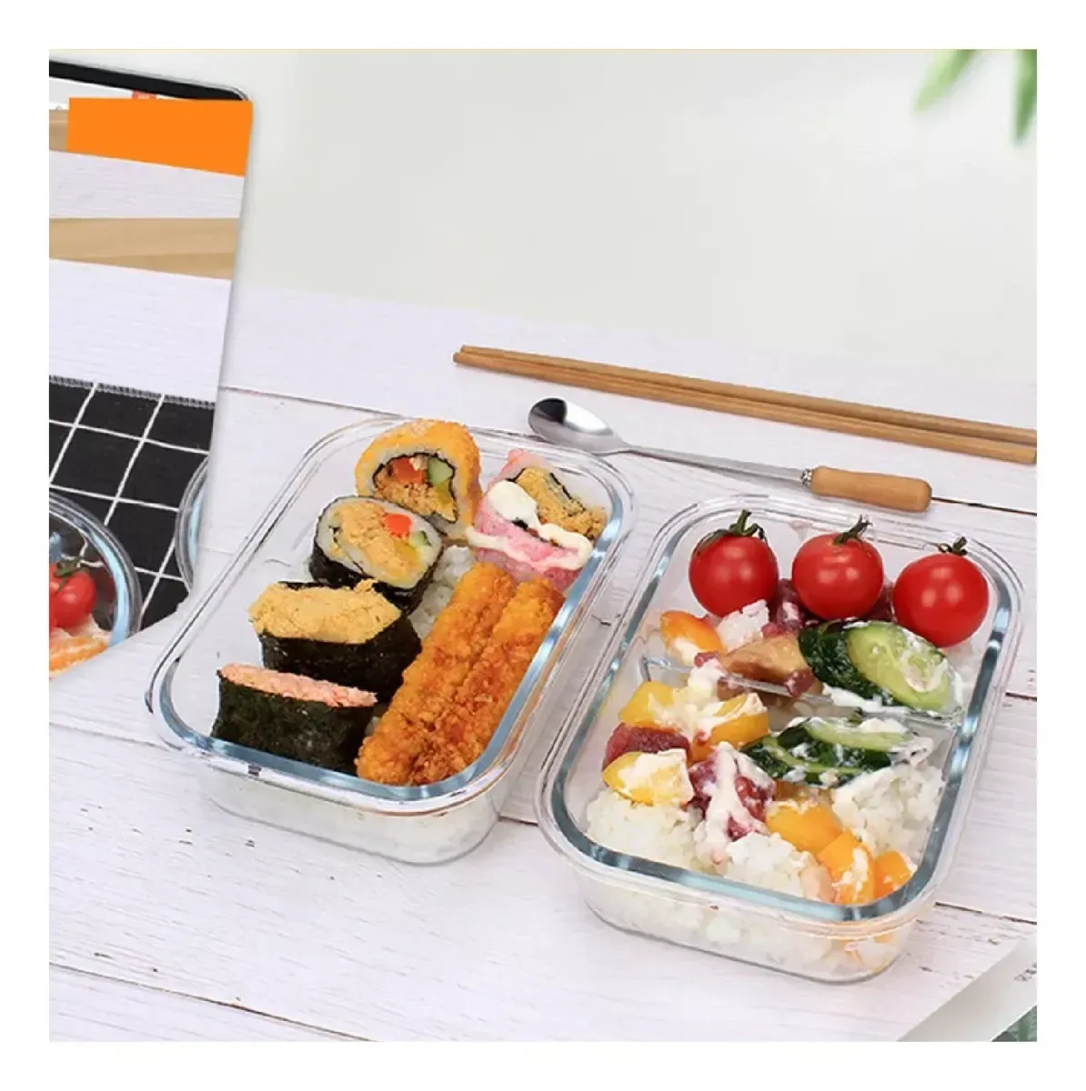 Refractaria Vidrio 900 Ml Porta Comidas Válvula Libre Bpa img #3