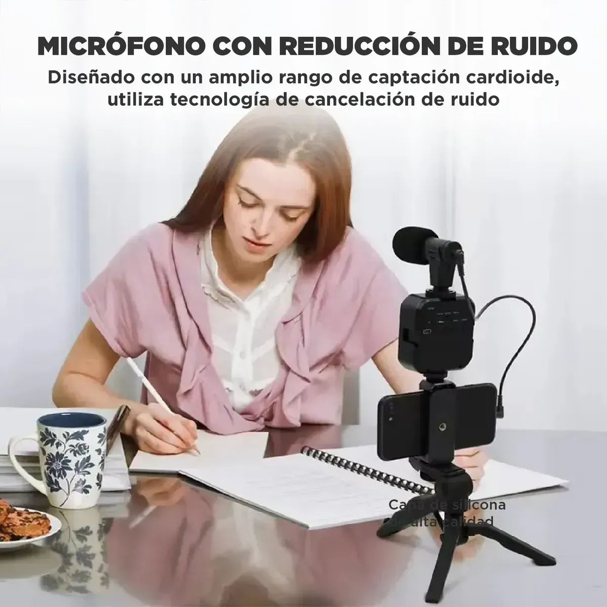 Kit De Vlogging Profesional 5 En 1 Rgb Audio Pro Y Luz Led img #3
