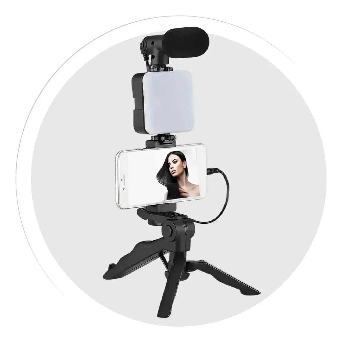 Kit De Vlogging Profesional 5 En 1 Rgb Audio Pro Y Luz Led img #8