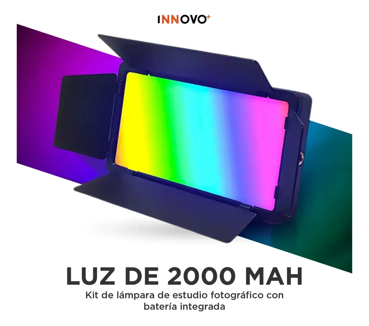 Panel Led Profesional Rgb 600 Leds Batería 2000mah Recargable Para Video Y Foto img #2