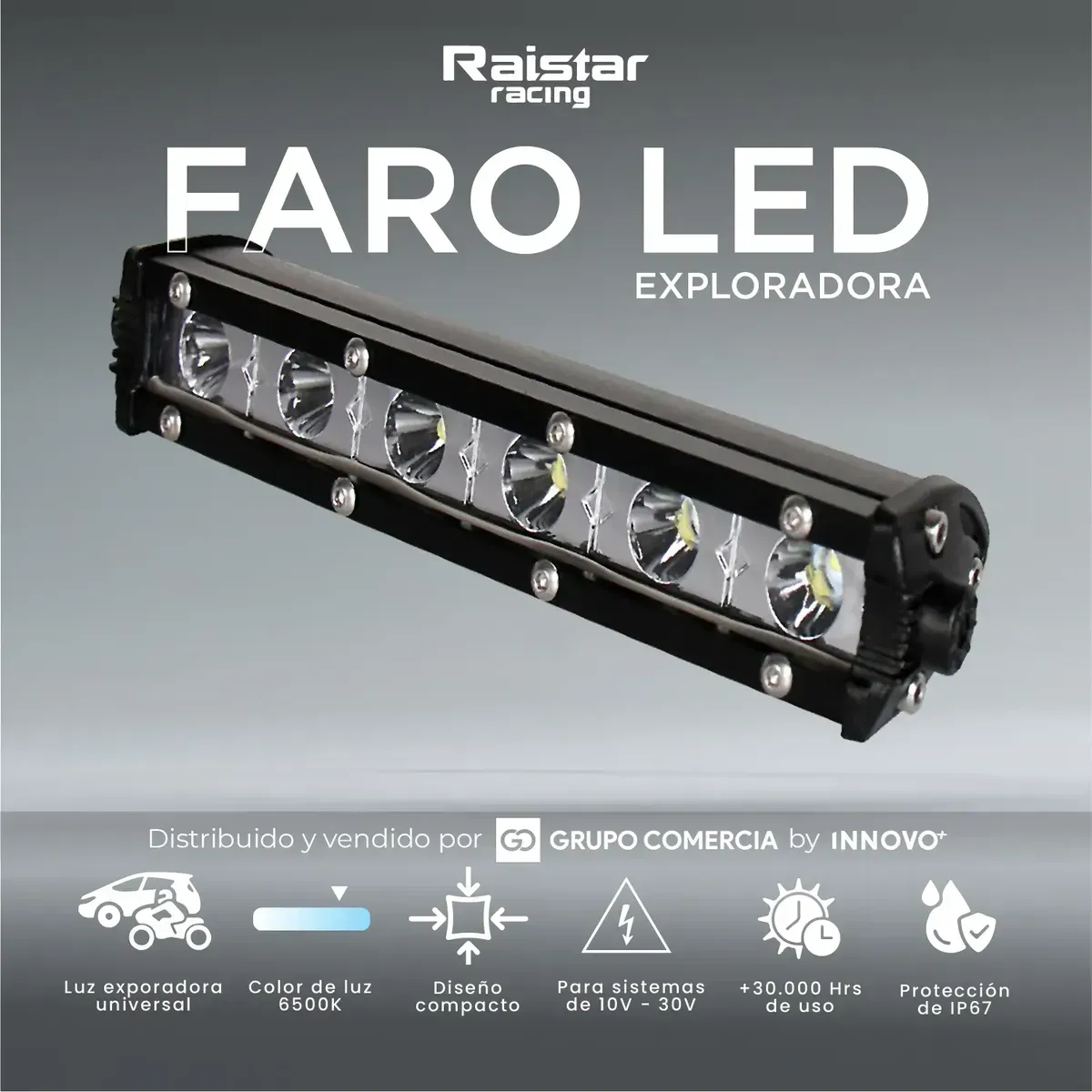 Barra Led Exploradora Hd 4000 Lm Ip67 Impermeable Raistar img #2