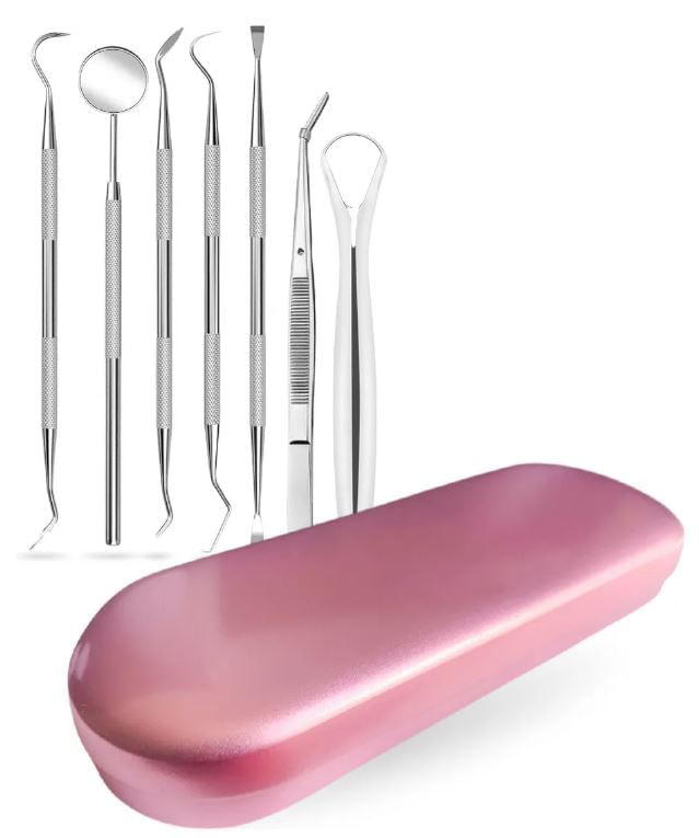 Kit Profesional Limpieza Dental En Acero Inoxidable Estuche Premium img #1