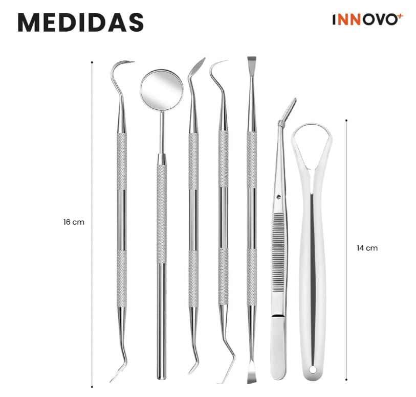 Kit Profesional Limpieza Dental En Acero Inoxidable Estuche Premium img #5