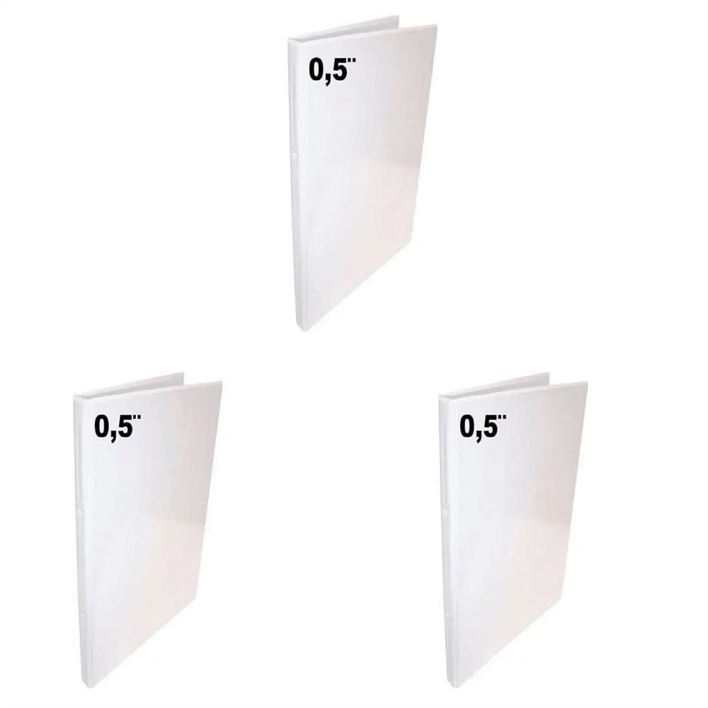 3 Folder Blanco Oficio 0.5 Pulgadas img #1