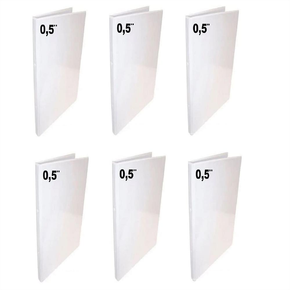 6 Folder Blanco Oficio 0.5 Pulgadas img #1