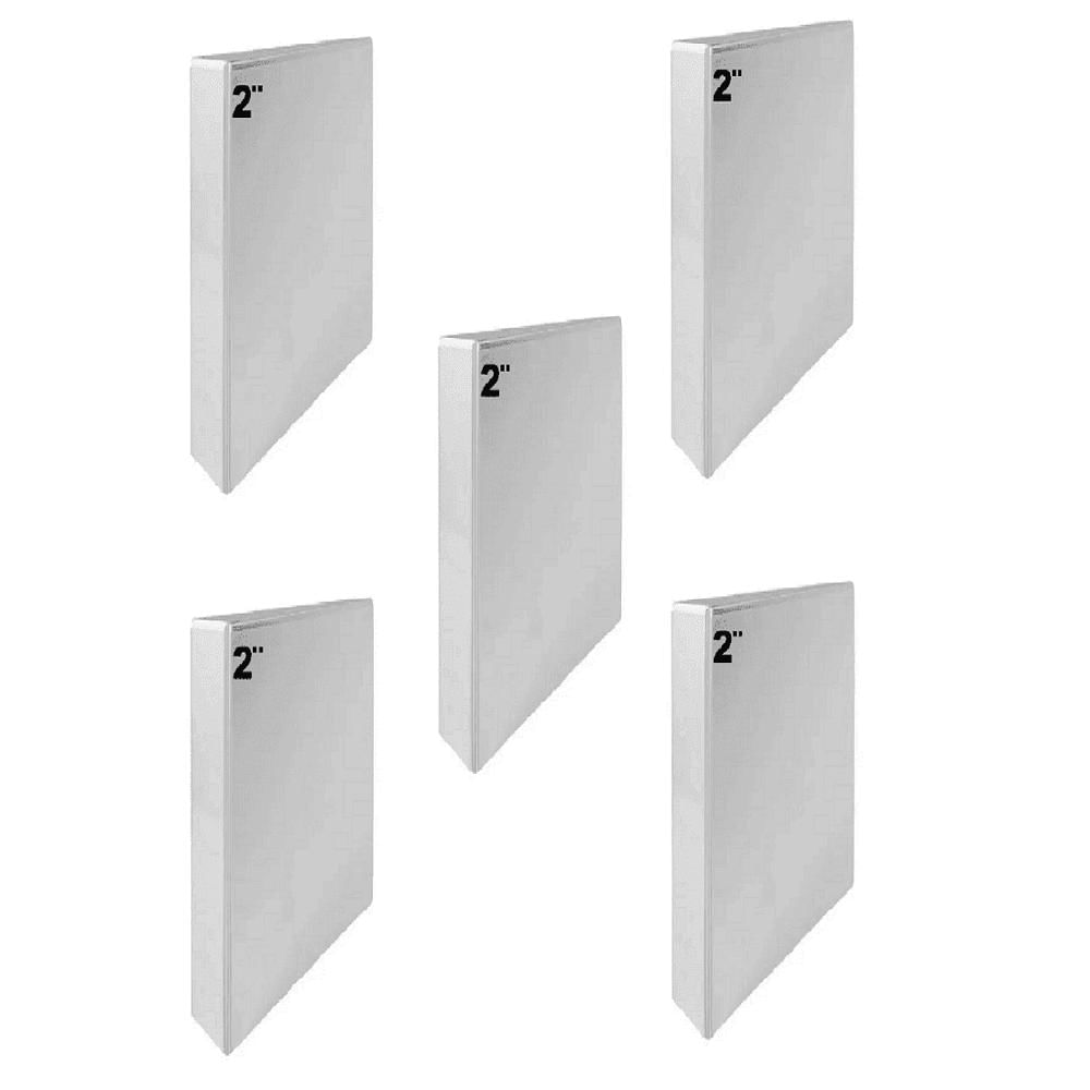 5 Folder Blanco Oficio 2 Pulgadas img #1
