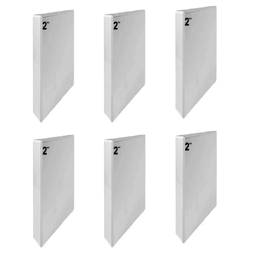 6 Folder Blanco Oficio 2 Pulgadas img #1
