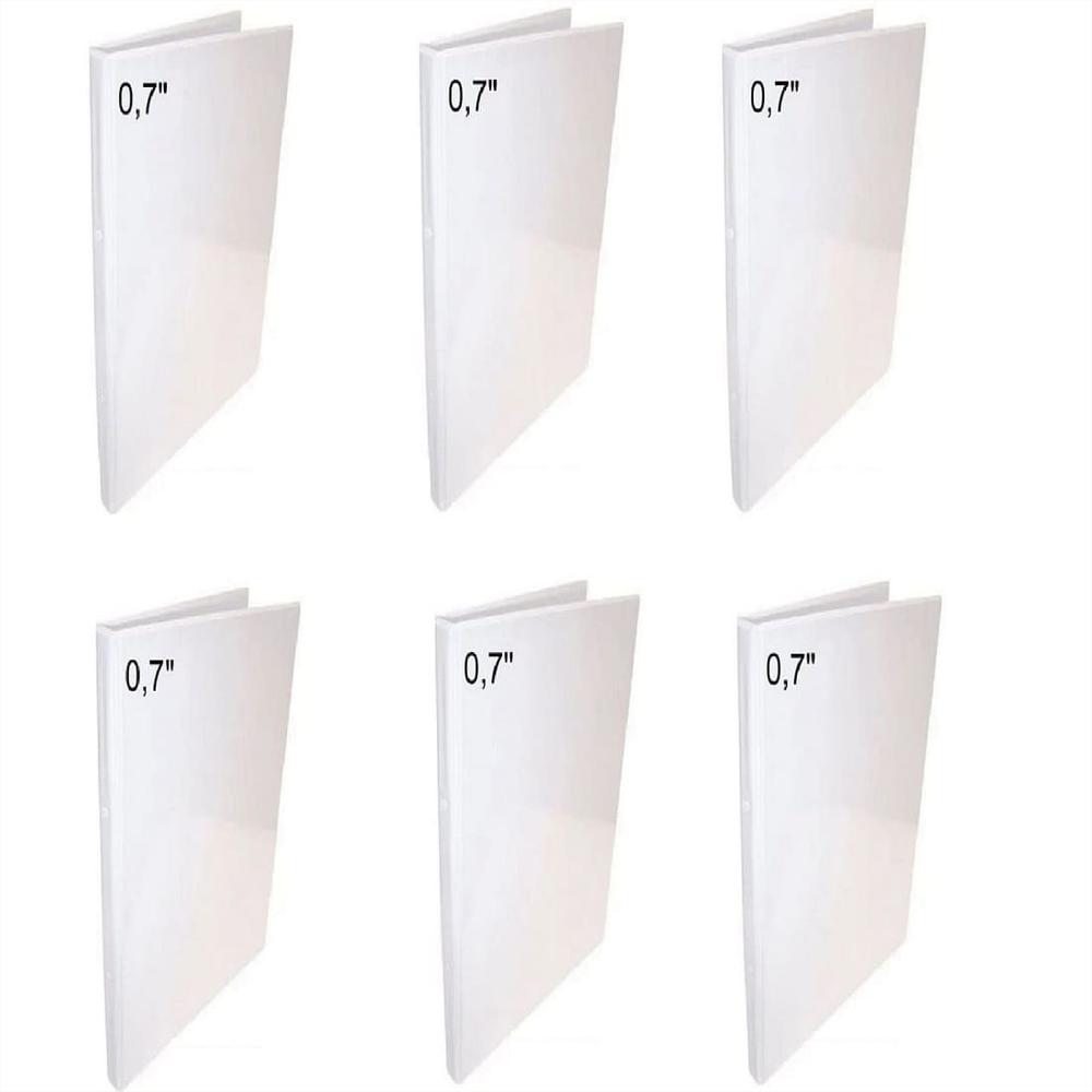 6 Folder Blanco Oficio 0.7 Pulgadas img #1