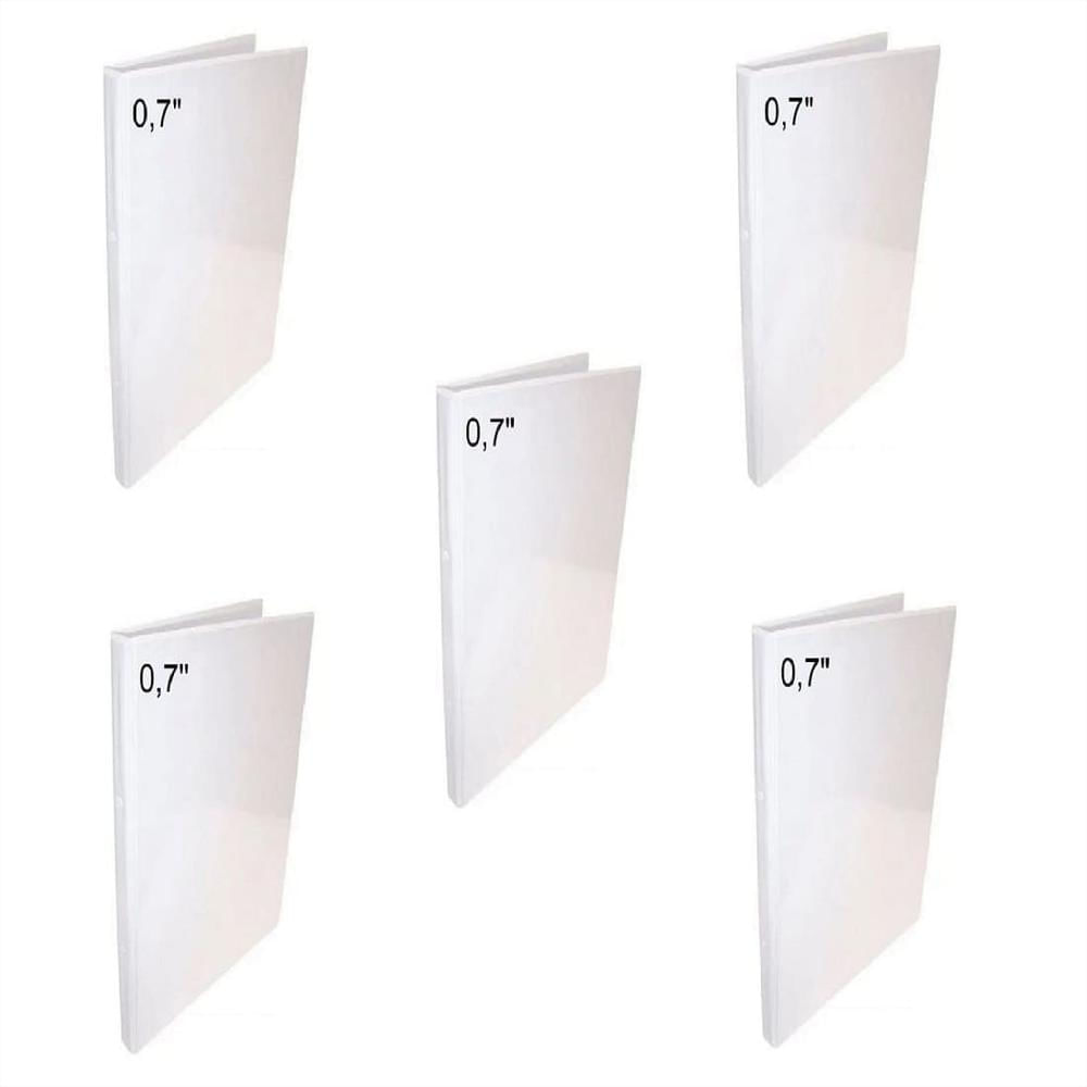 5 Folder Blanco Oficio 0.7 Pulgadas img #1