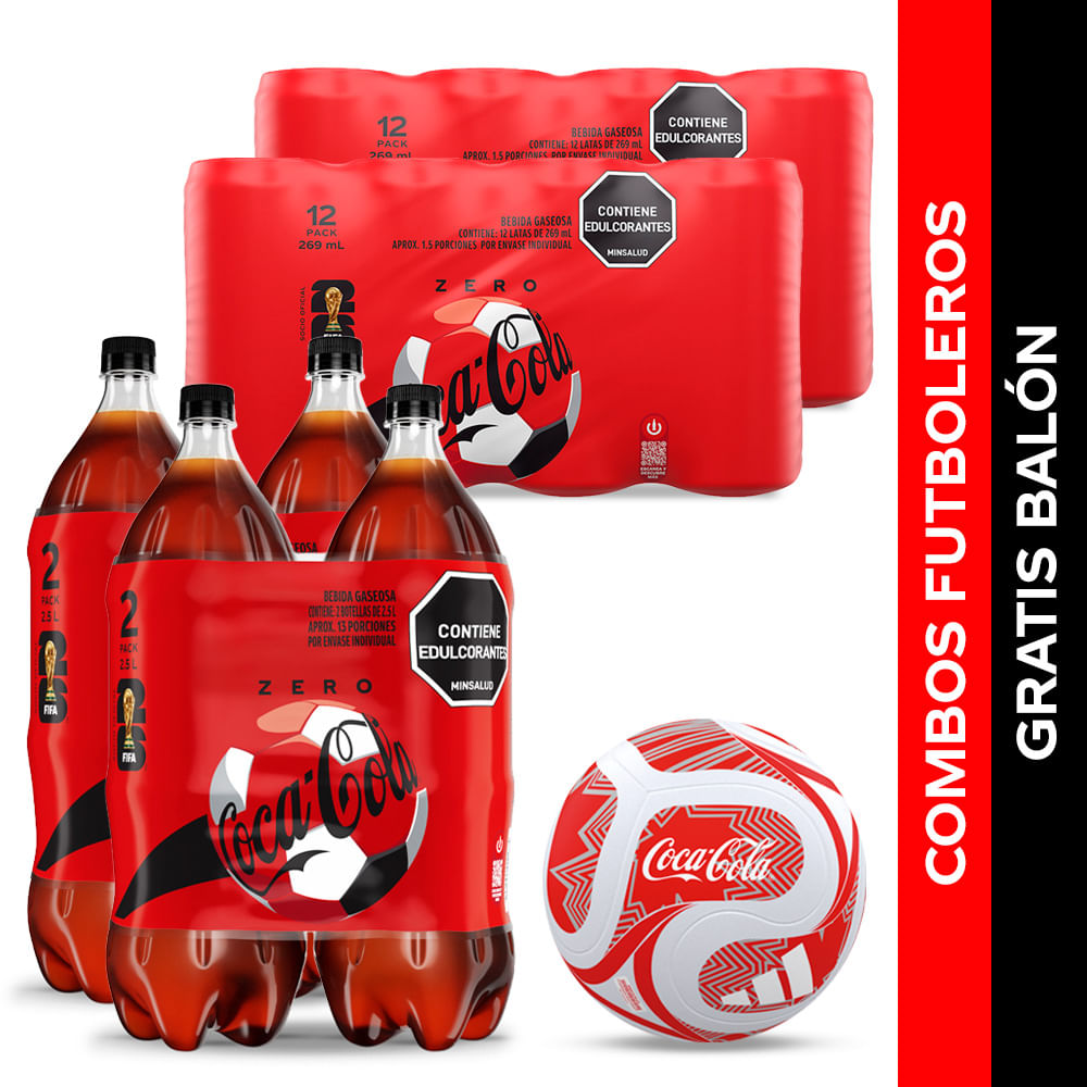Combo futbolero 7 - Coca Cola Zero + Balón N°5 Adidas img #1