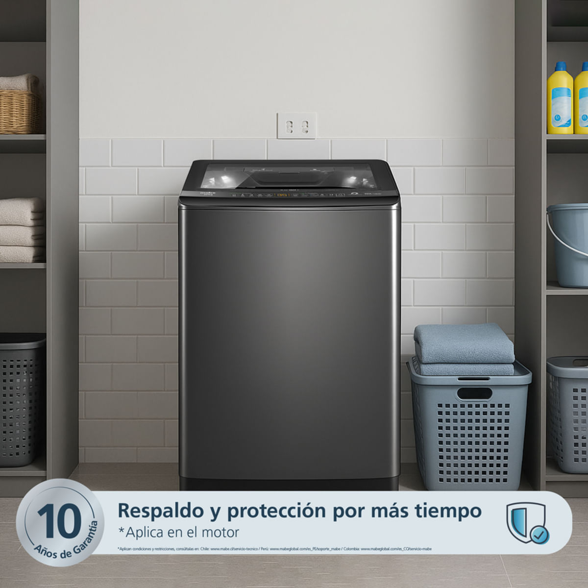 Lavadora Mabe Carga Superior 20 Kg LMA0220WDGAB0 Gris img #4