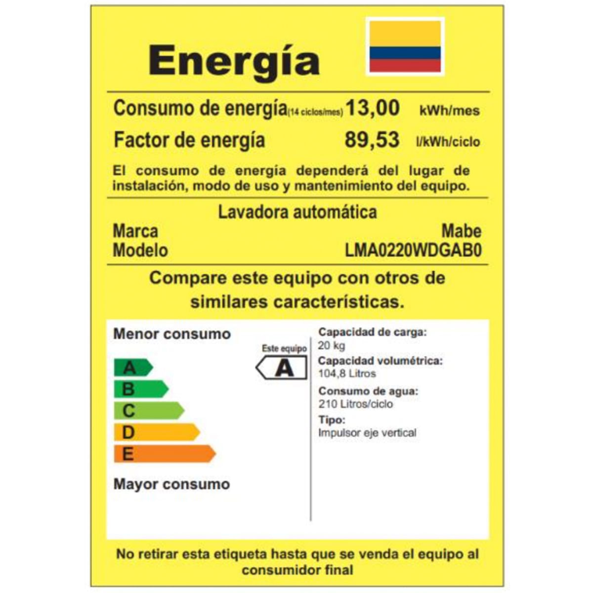 Lavadora Mabe Carga Superior 20 Kg LMA0220WDGAB0 Gris img #11