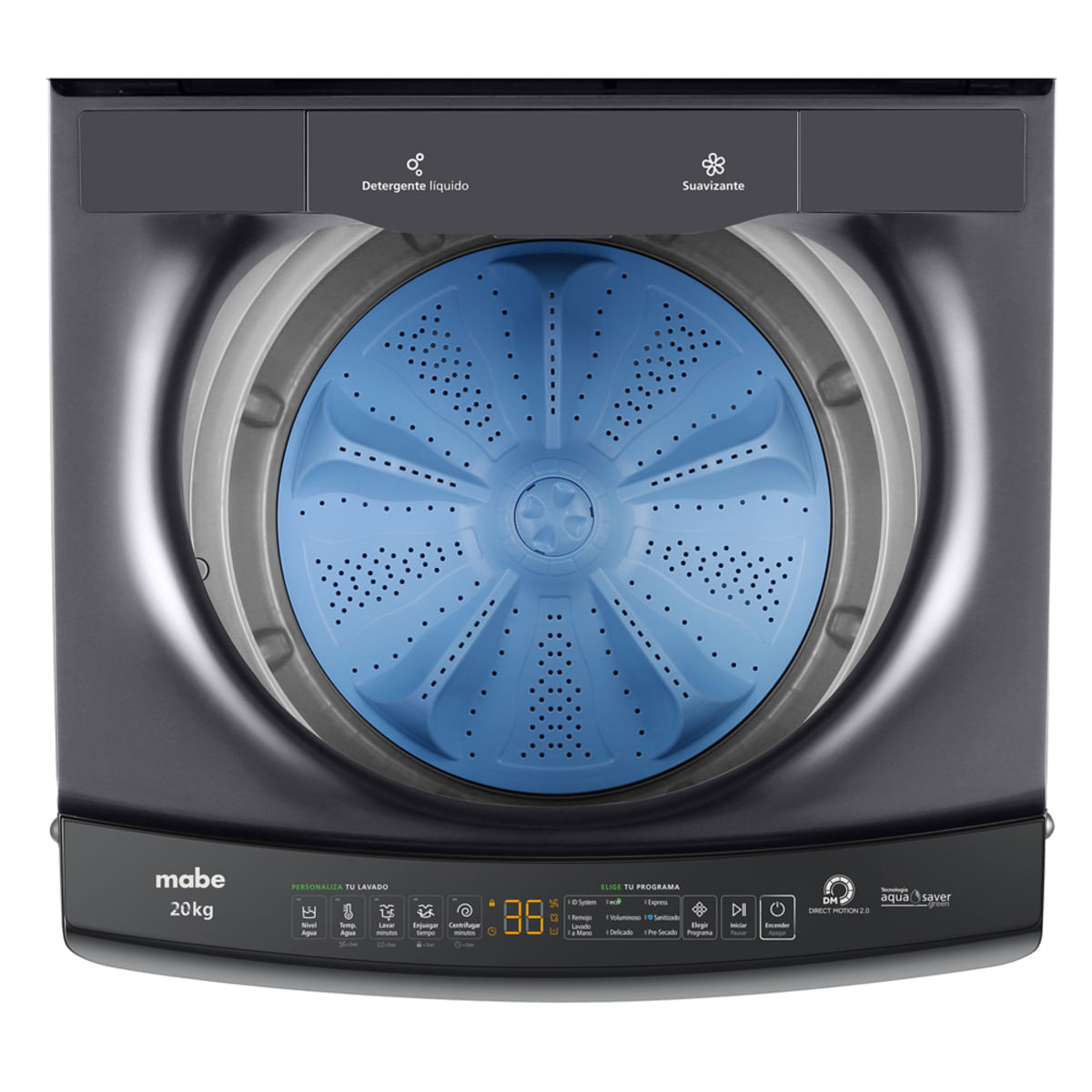 Lavadora Mabe Carga Superior 20 Kg LMA0220WDGAB0 Gris img #6