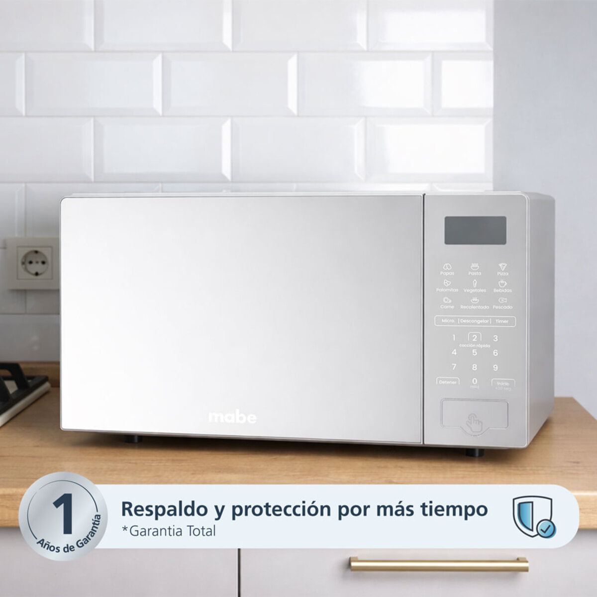 Horno Microondas Mabe 19.8 Litros 0.7 Pies HMM07SJW Gris img #4