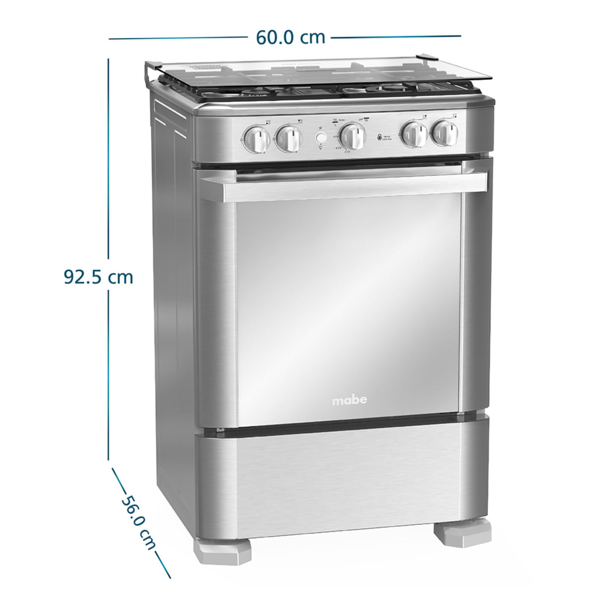 Estufa de Piso Mabe 4 Puestos Gas Natural EMC6060NFX1 Inox img #2