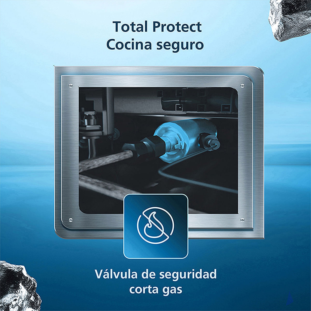 Estufa de Piso Mabe 4 Puestos Gas Natural EMC6060NFX1 Inox img #5