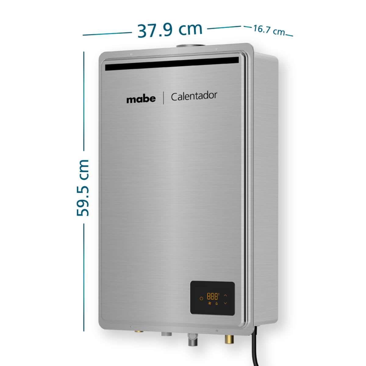 Calentador de Paso Mabe 20 Litros Tiro Forzado CMM20C1FSNA Gris img #3