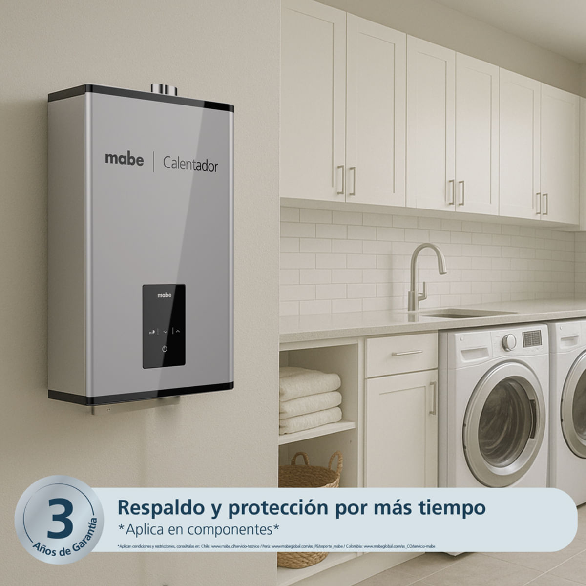 Calentador de Paso Mabe 10 Litros Tiro Forzado CMM11C1FSNA Gris img #6