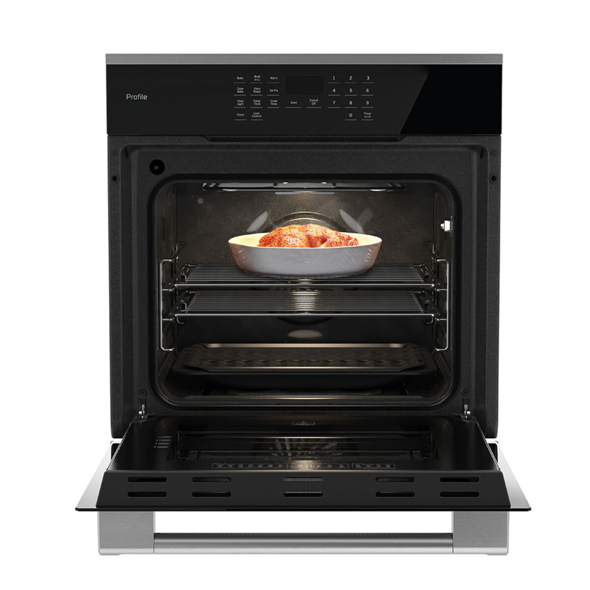 Horno de empotrar GE 60 cm Eléctrico 110V HGP6065LWAI1 Inox Negro img #5