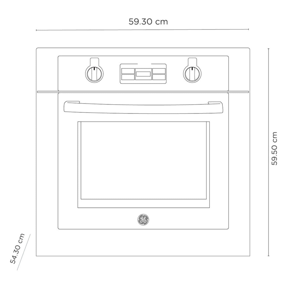 Horno de empotrar GE 60 cm Eléctrico 110V HGP6065LWAI1 Inox Negro img #2