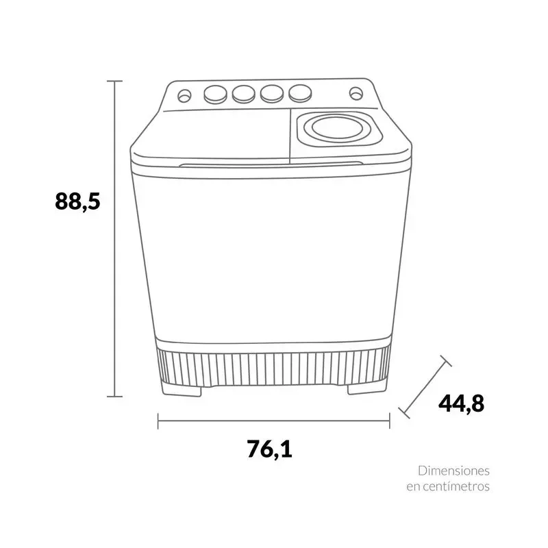 Lavadora Challenger Semi Automática Carga Superior 11 Kg CW4711 Blanca img #2