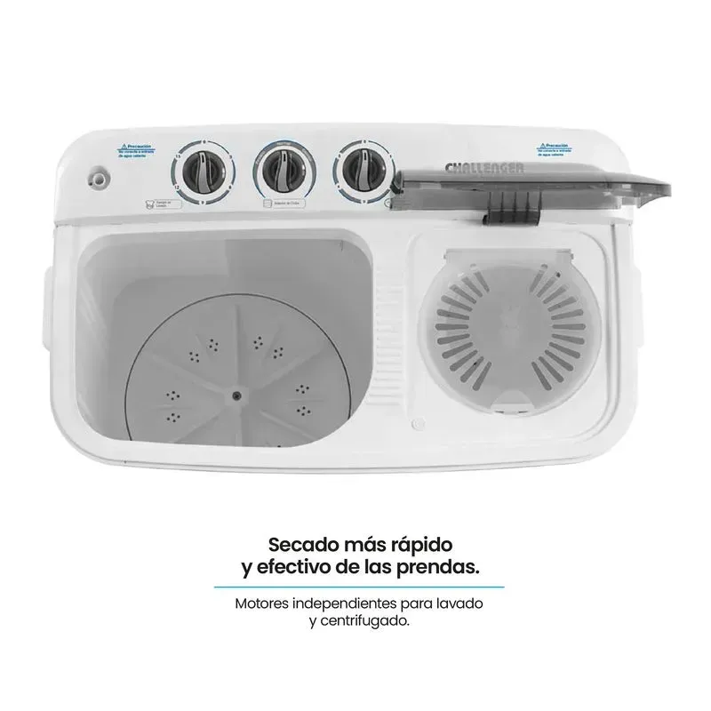 Lavadora Challenger Semi Automática Carga Superior 11 Kg CW4711 Blanca img #6