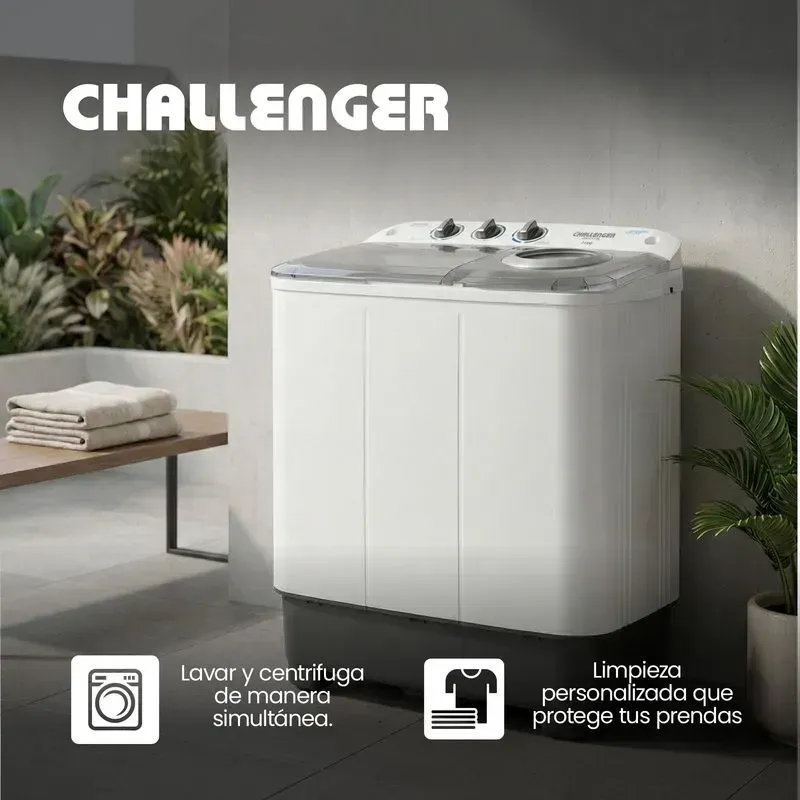 Lavadora Challenger Semi Automática Carga Superior 11 Kg CW4711 Blanca img #3