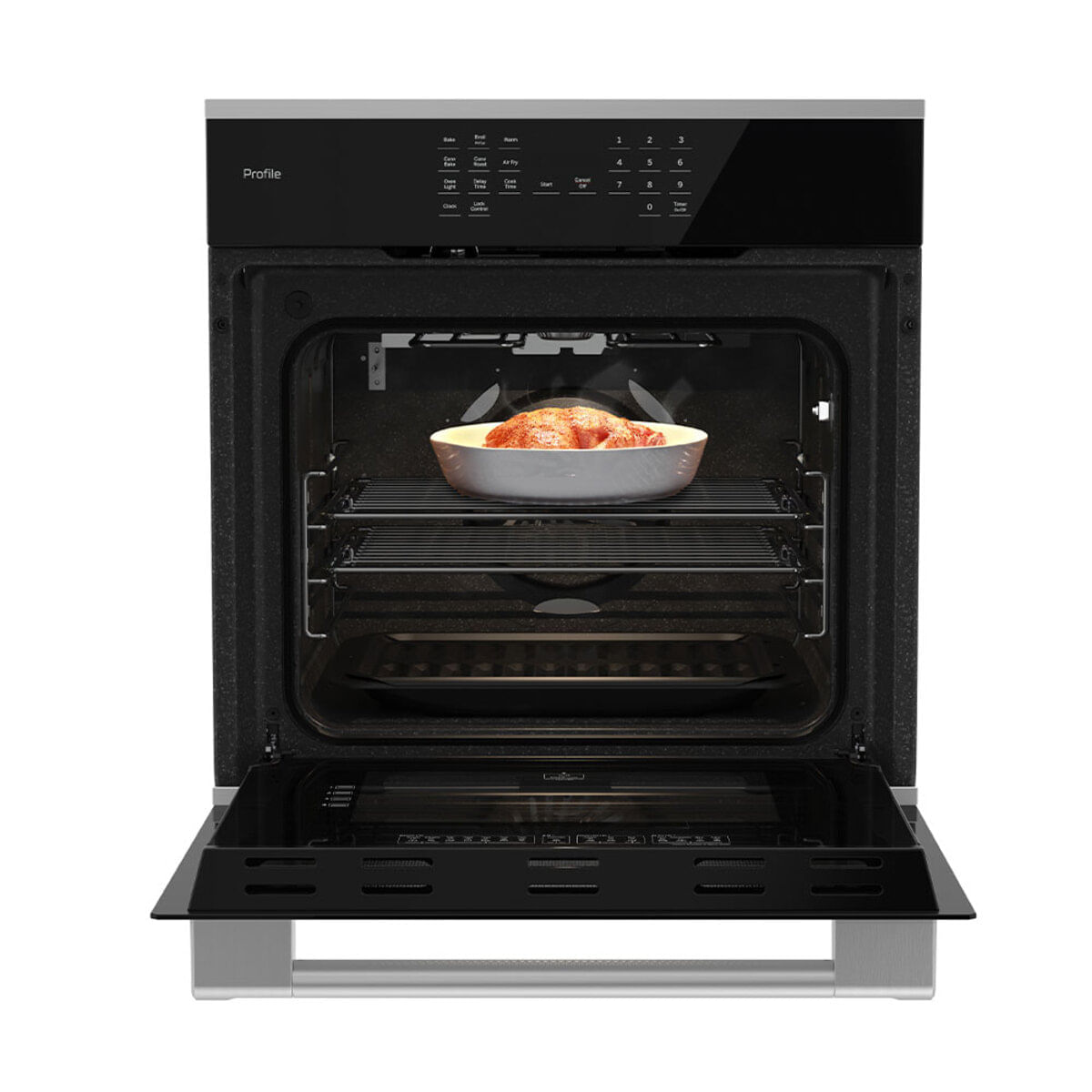 Horno de empotrar GE 60 cm Eléctrico 220V HGP6065EWAI1 Inox Negro img #5