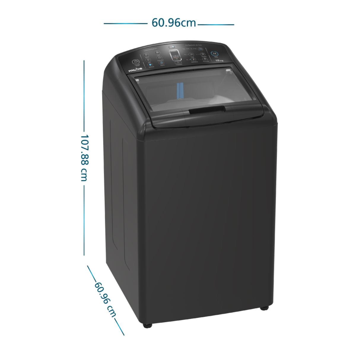 Lavadora Mabe Carga Superior 18 Kg LMC48100WDAB0 Gris img #2