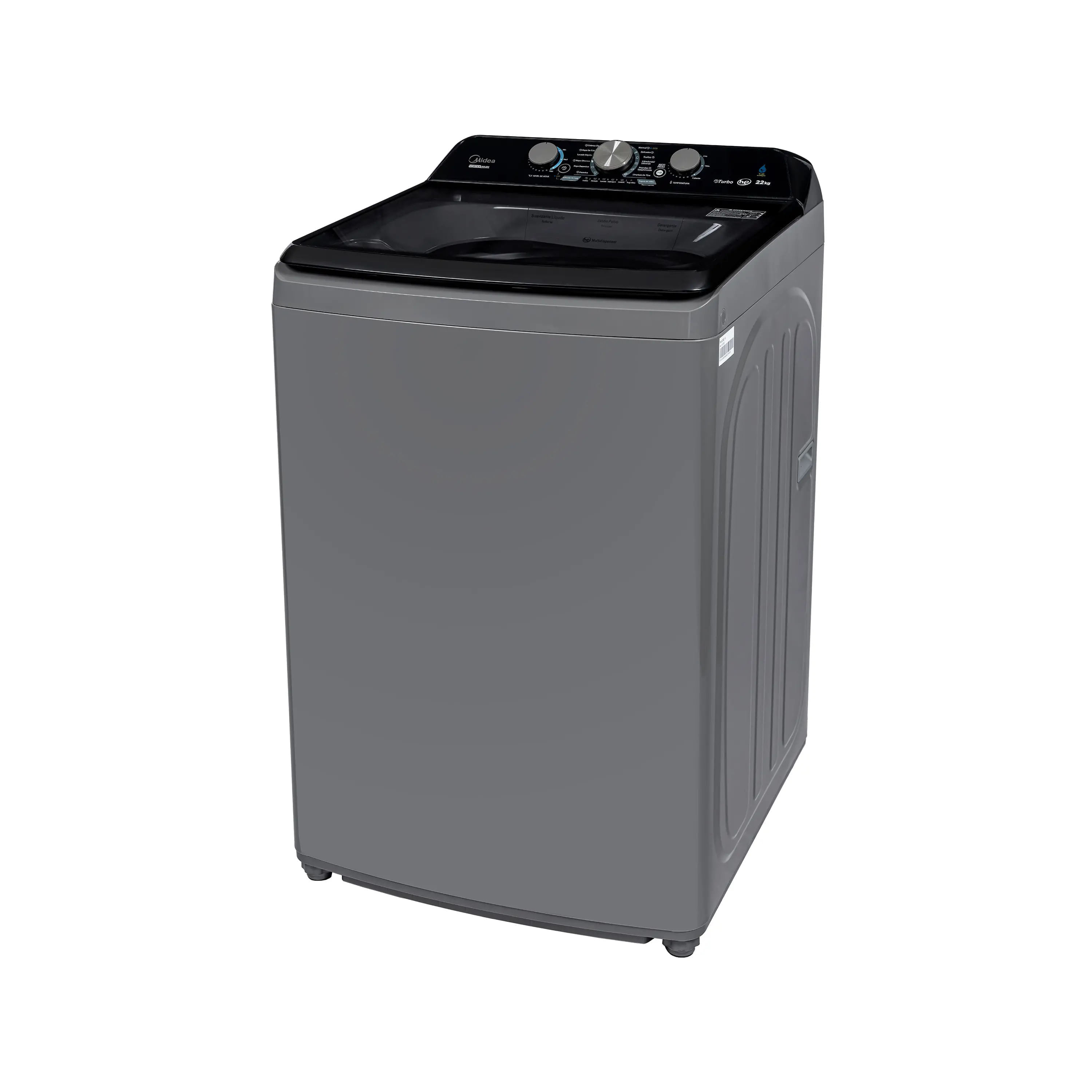 Lavadora Midea Carga Superior 22 Kg Vortex Wash Agitador MA500W220/G-CO Gris + Barril Asador Grill Dey 30 cm img #4
