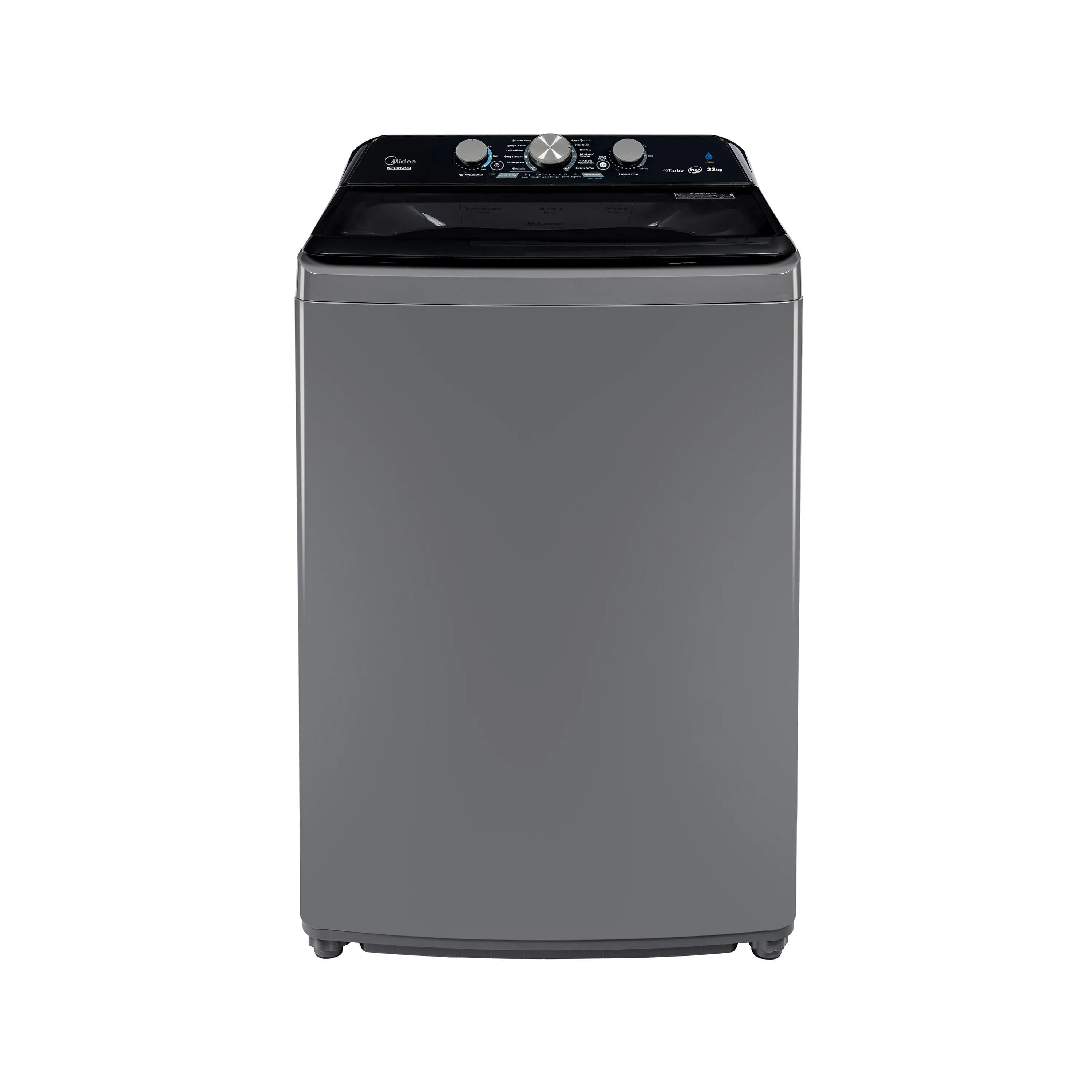 Lavadora Midea Carga Superior 22 Kg Vortex Wash Agitador MA500W220/G-CO Gris + Barril Asador Grill Dey 30 cm img #2