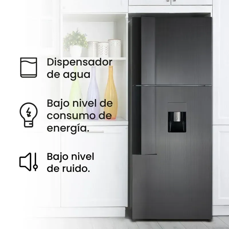 Nevera Challenger No Frost Congelador Superior 385 Litros CRA 385 Negro Mate img #4