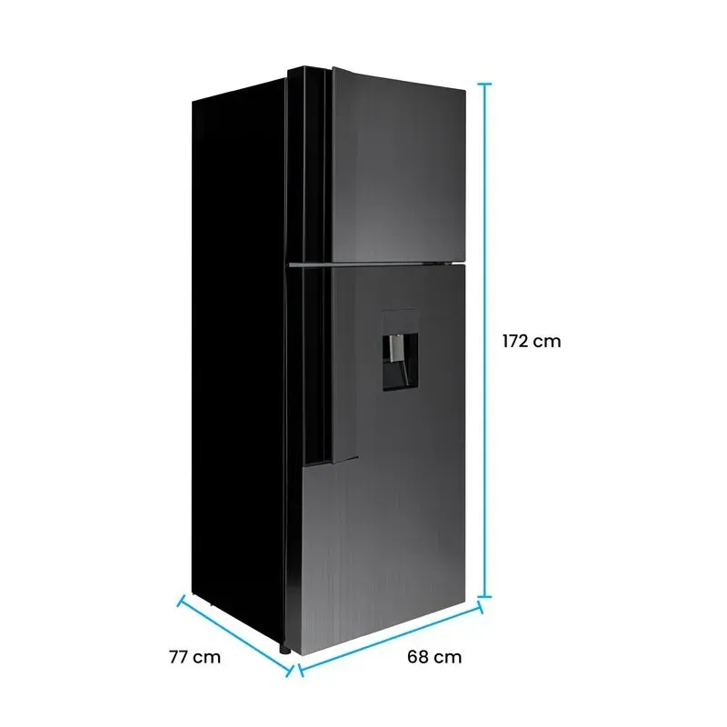 Nevera Challenger No Frost Congelador Superior 385 Litros CRA 385 Negro Mate img #2