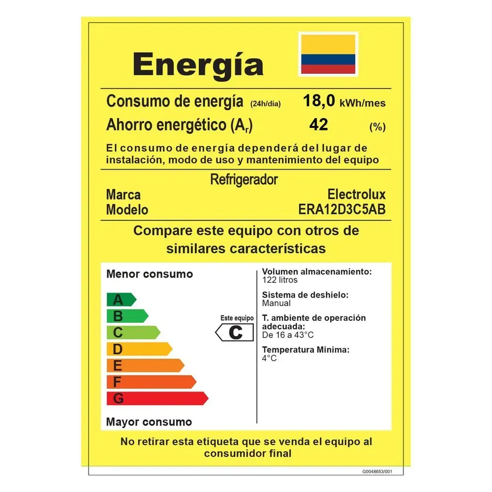Minibar Electrolux Frost 1 Puerta 122 Litros ERA12D3C5AB Negro img #9