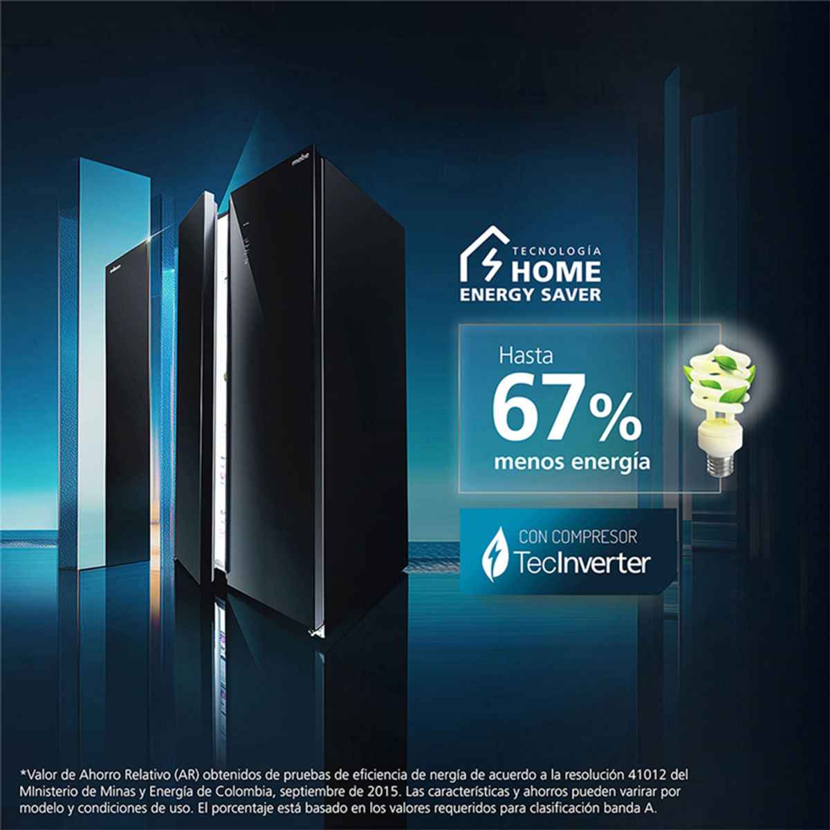 Nevecón Mabe Side by Side 439 Litros Tecinverter MSL480LMLSS0 Inox img #5