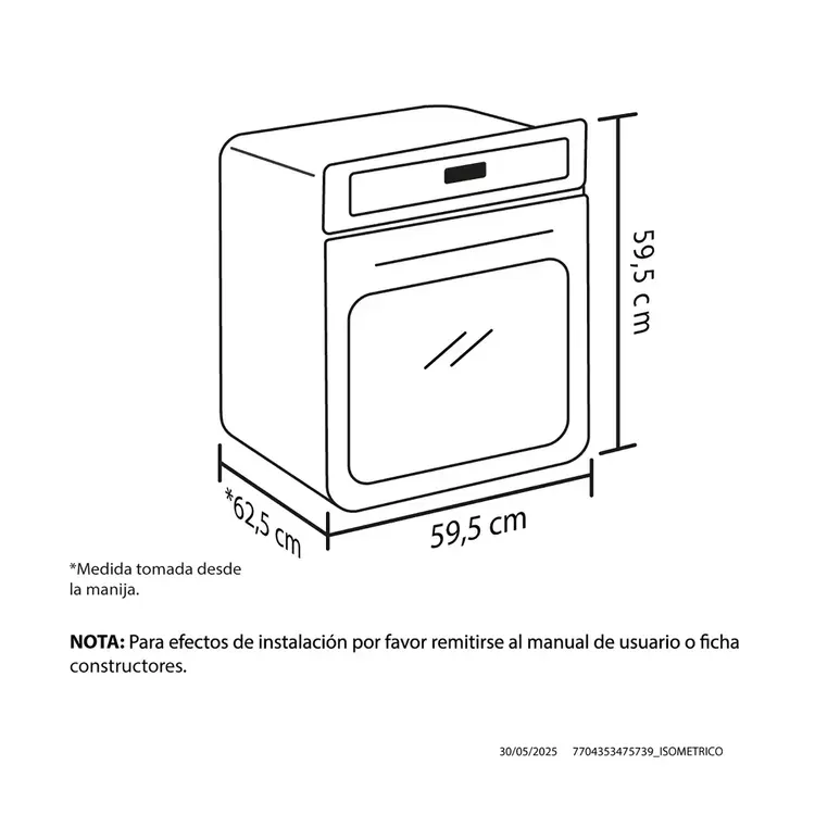 Horno de empotar Haceb 60 cm Eléctrico 220V Inox Negro img #2