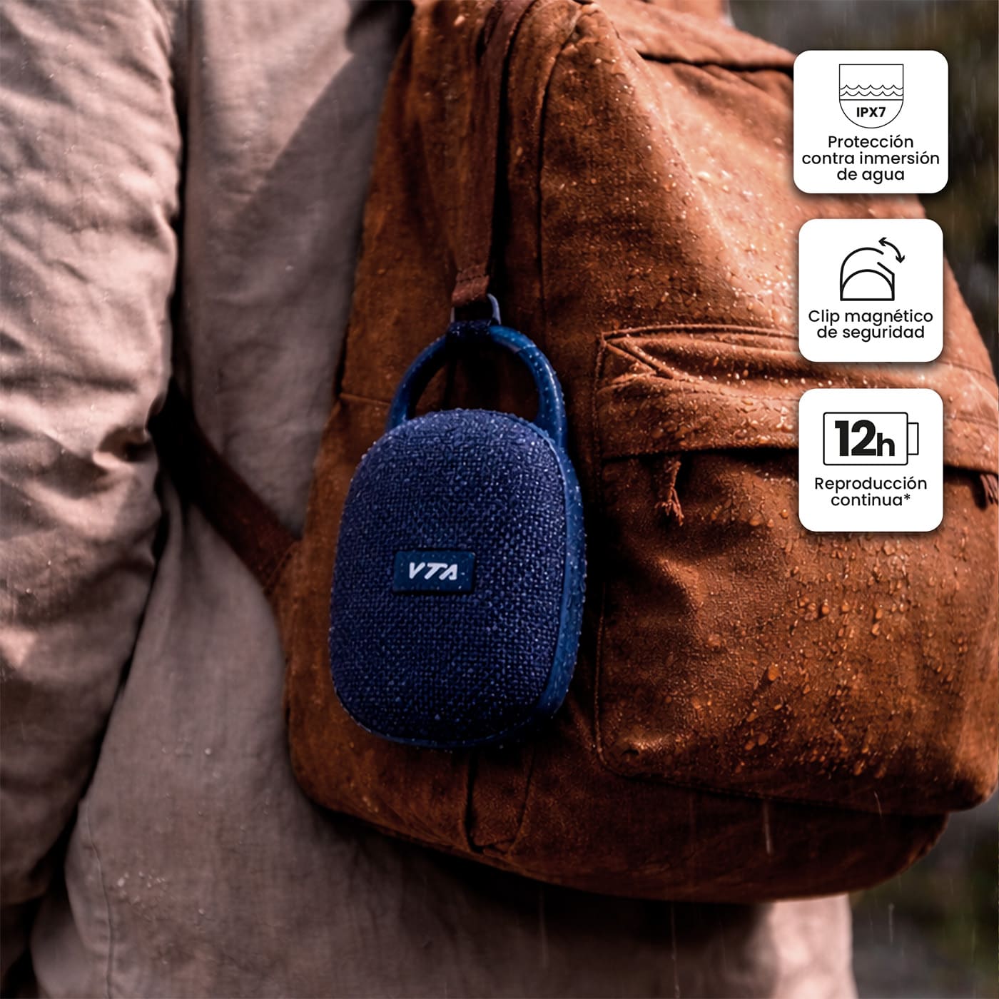 Parlante Kwaly 8W RMS para Morral Azul img #2