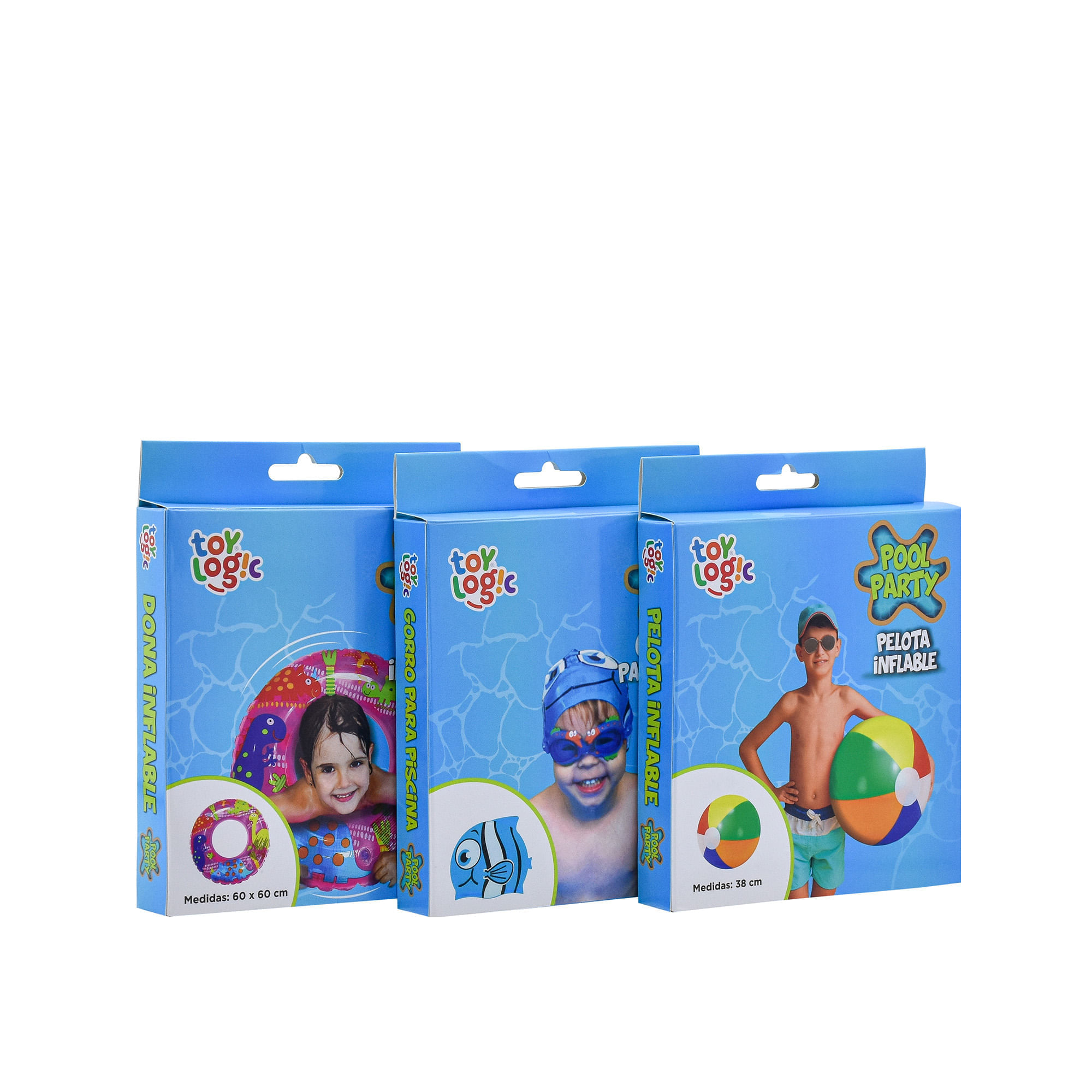 Kit De Natación Pelota + Gorro + Flotador Dona img #1