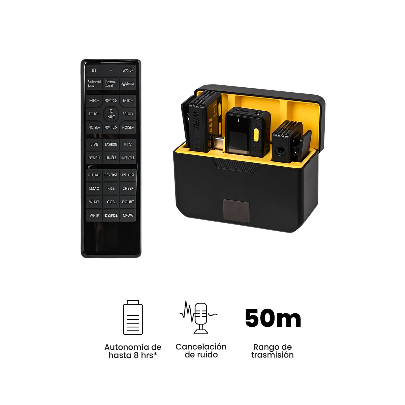 Kit de Micrófonos Inalámbricos Recargables con Control Remoto img #5